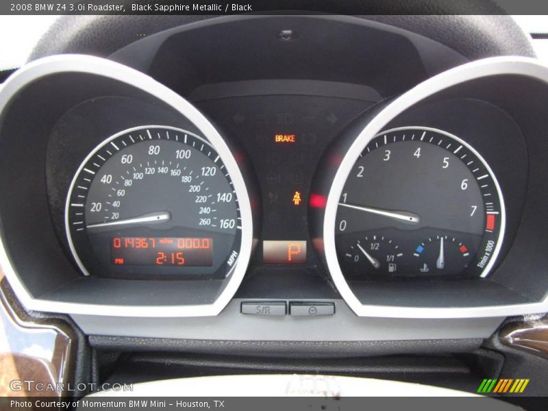 Black Sapphire Metallic / Black 2008 BMW Z4 3.0i Roadster