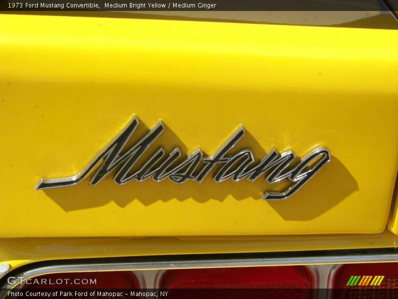 Medium Bright Yellow / Medium Ginger 1973 Ford Mustang Convertible