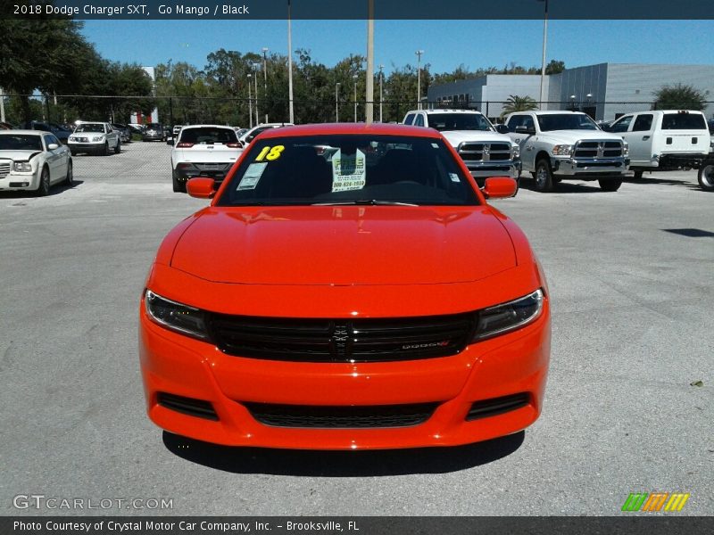 Go Mango / Black 2018 Dodge Charger SXT