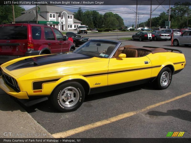 Medium Bright Yellow / Medium Ginger 1973 Ford Mustang Convertible