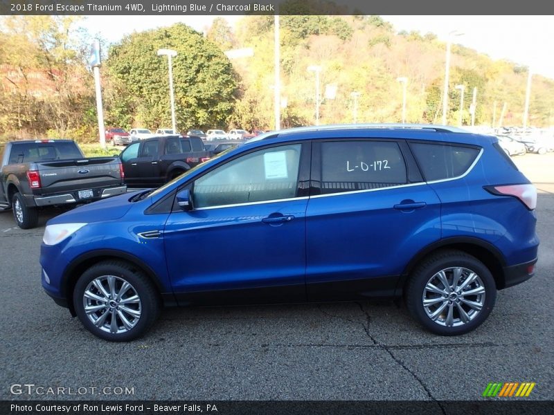 Lightning Blue / Charcoal Black 2018 Ford Escape Titanium 4WD