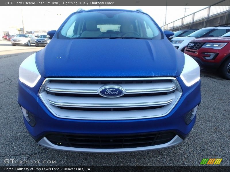 Lightning Blue / Charcoal Black 2018 Ford Escape Titanium 4WD