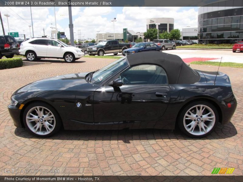 Black Sapphire Metallic / Black 2008 BMW Z4 3.0i Roadster