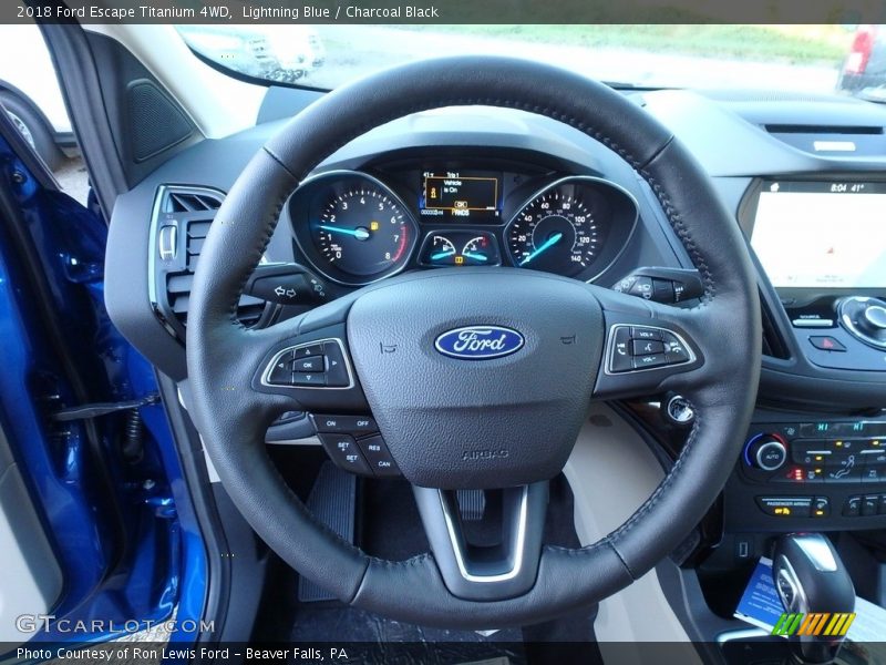 Lightning Blue / Charcoal Black 2018 Ford Escape Titanium 4WD