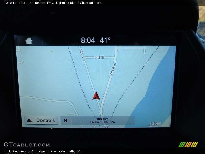 Lightning Blue / Charcoal Black 2018 Ford Escape Titanium 4WD