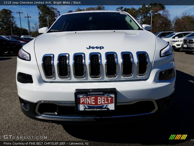 Bright White / Black 2018 Jeep Cherokee Limited 4x4