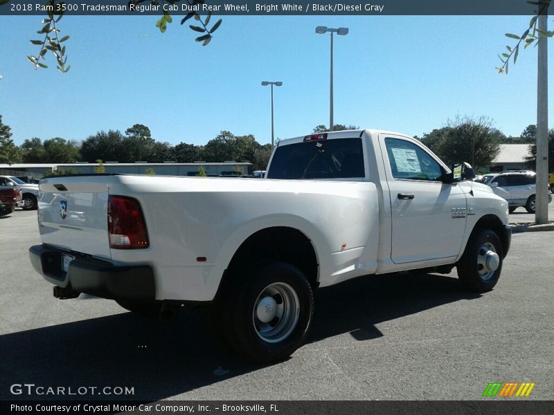 Bright White / Black/Diesel Gray 2018 Ram 3500 Tradesman Regular Cab Dual Rear Wheel