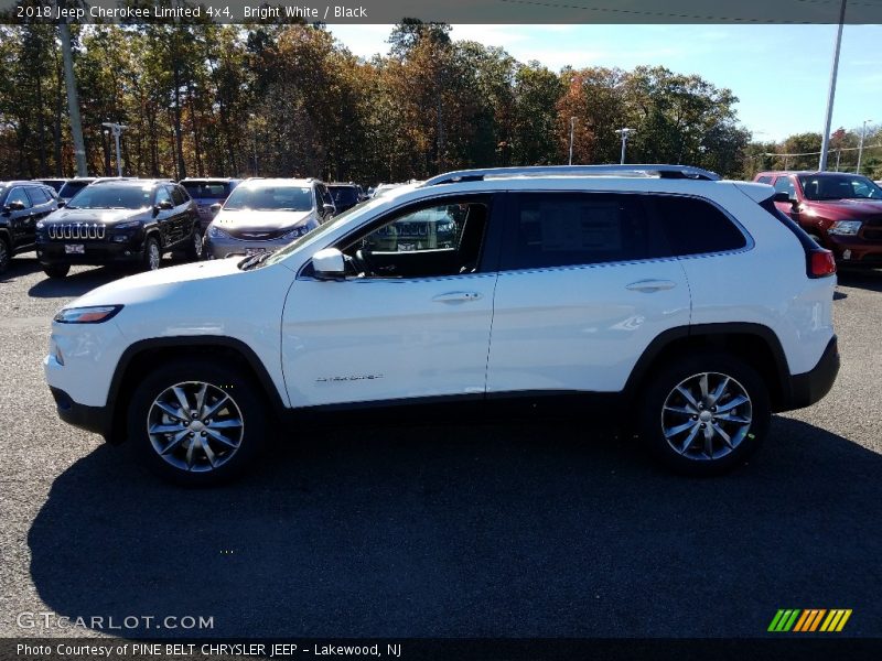 Bright White / Black 2018 Jeep Cherokee Limited 4x4