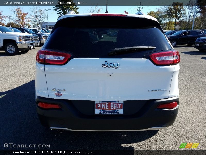 Bright White / Black 2018 Jeep Cherokee Limited 4x4