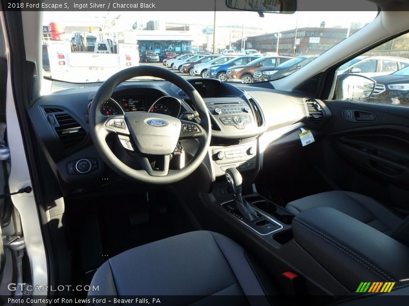 Ingot Silver / Charcoal Black 2018 Ford Escape S
