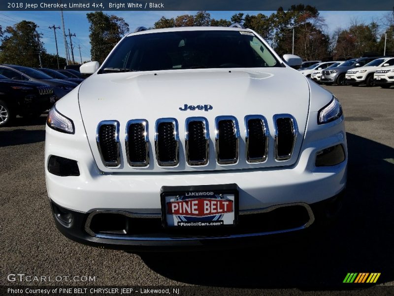 Bright White / Black 2018 Jeep Cherokee Limited 4x4
