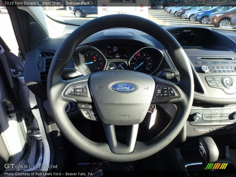 Ingot Silver / Charcoal Black 2018 Ford Escape S