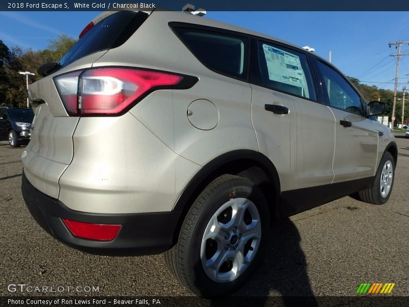 White Gold / Charcoal Black 2018 Ford Escape S