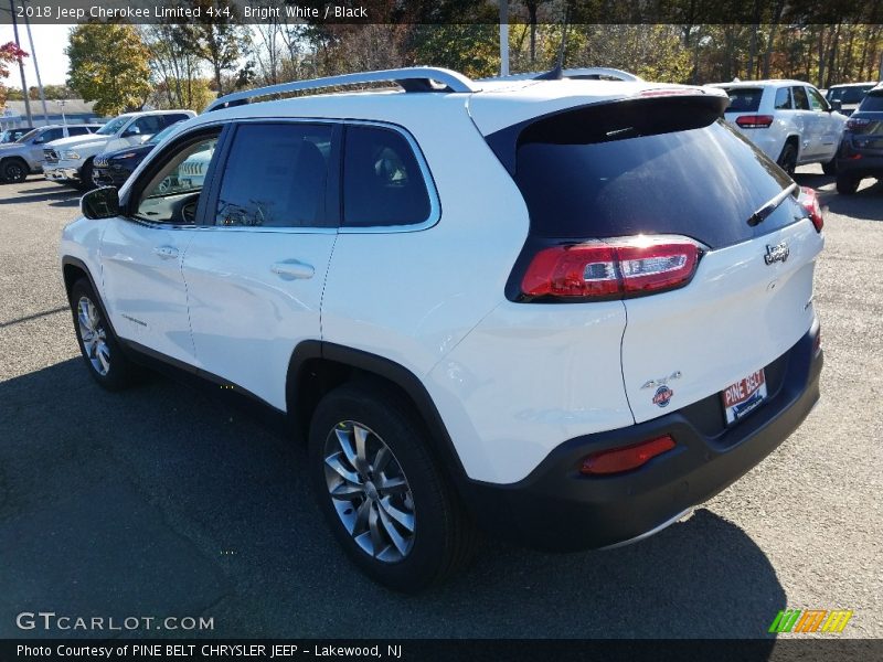 Bright White / Black 2018 Jeep Cherokee Limited 4x4