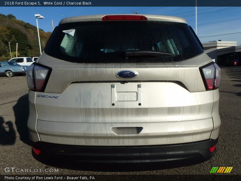 White Gold / Charcoal Black 2018 Ford Escape S