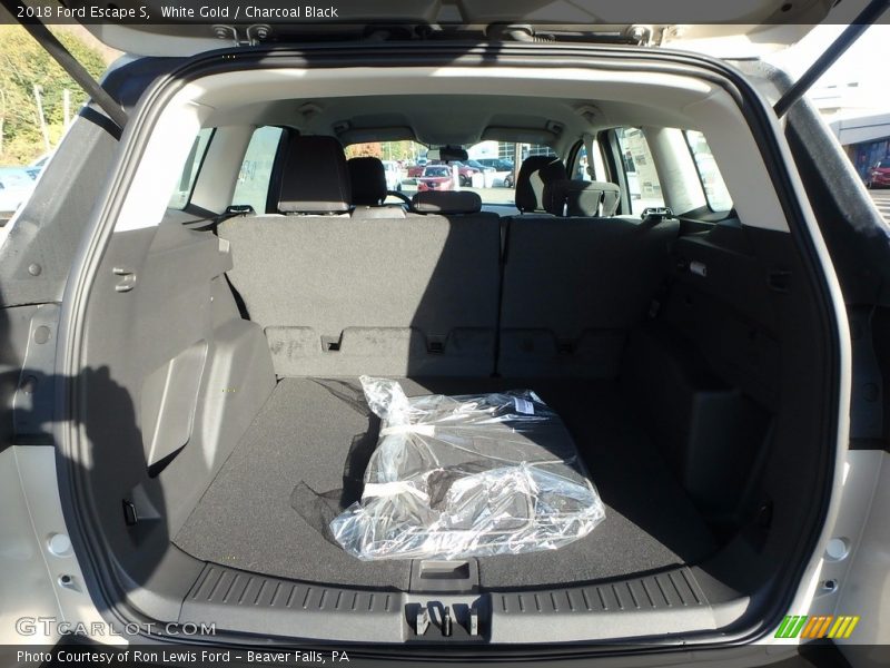 White Gold / Charcoal Black 2018 Ford Escape S