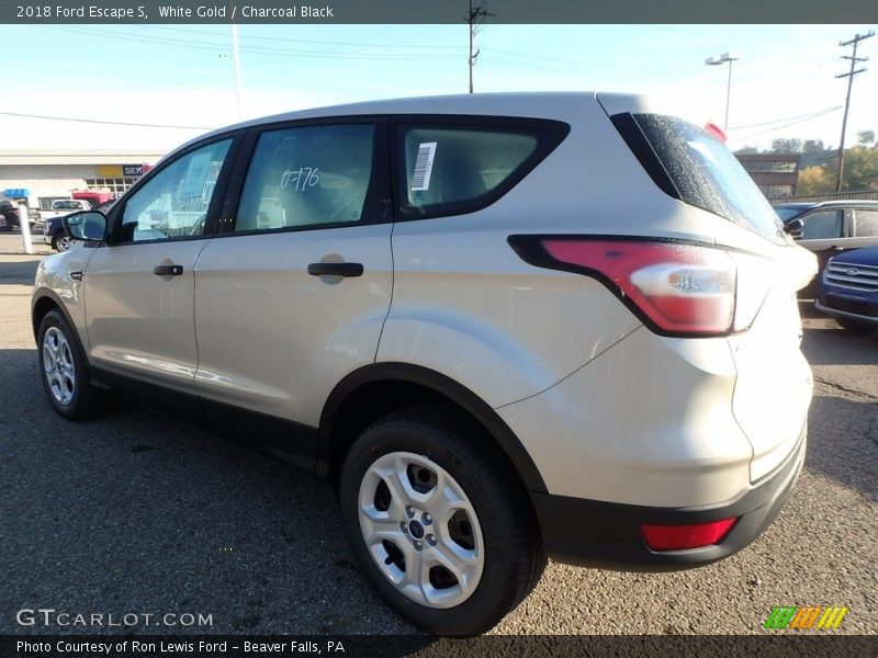 White Gold / Charcoal Black 2018 Ford Escape S