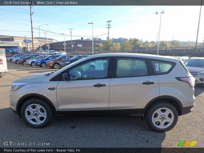 White Gold / Charcoal Black 2018 Ford Escape S