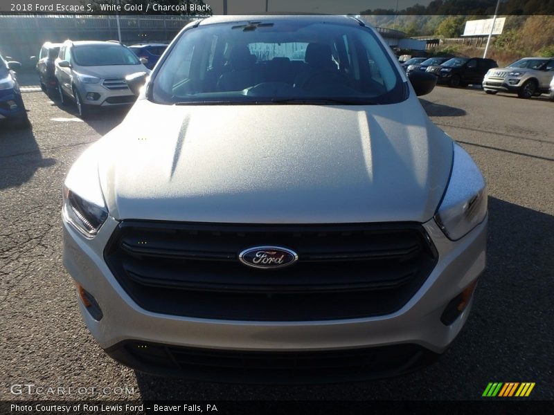 White Gold / Charcoal Black 2018 Ford Escape S