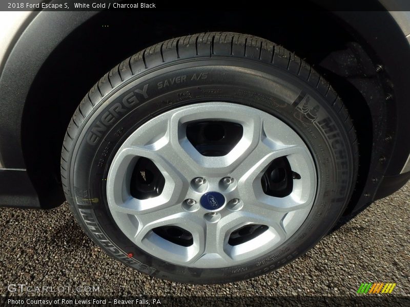 White Gold / Charcoal Black 2018 Ford Escape S