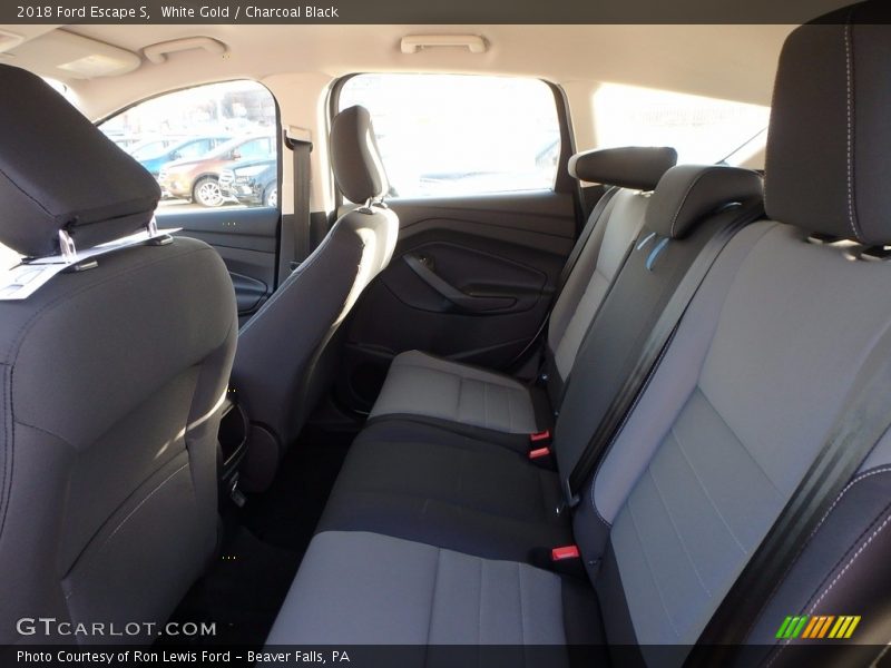 White Gold / Charcoal Black 2018 Ford Escape S