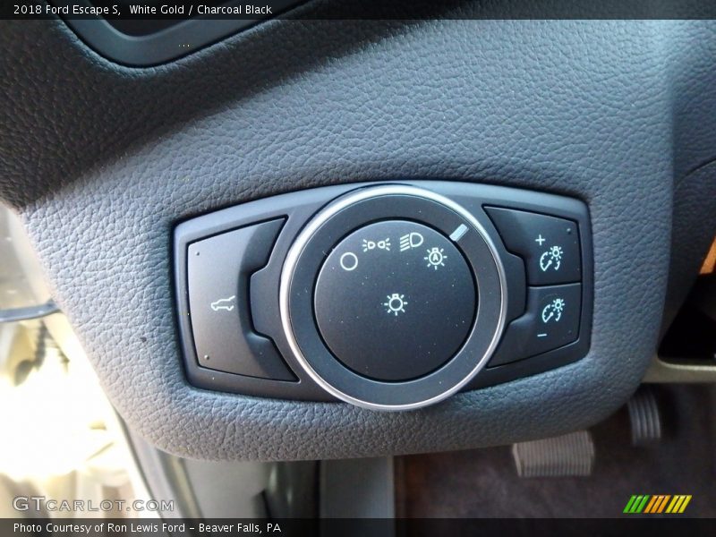 White Gold / Charcoal Black 2018 Ford Escape S