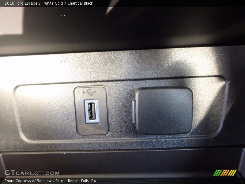 White Gold / Charcoal Black 2018 Ford Escape S