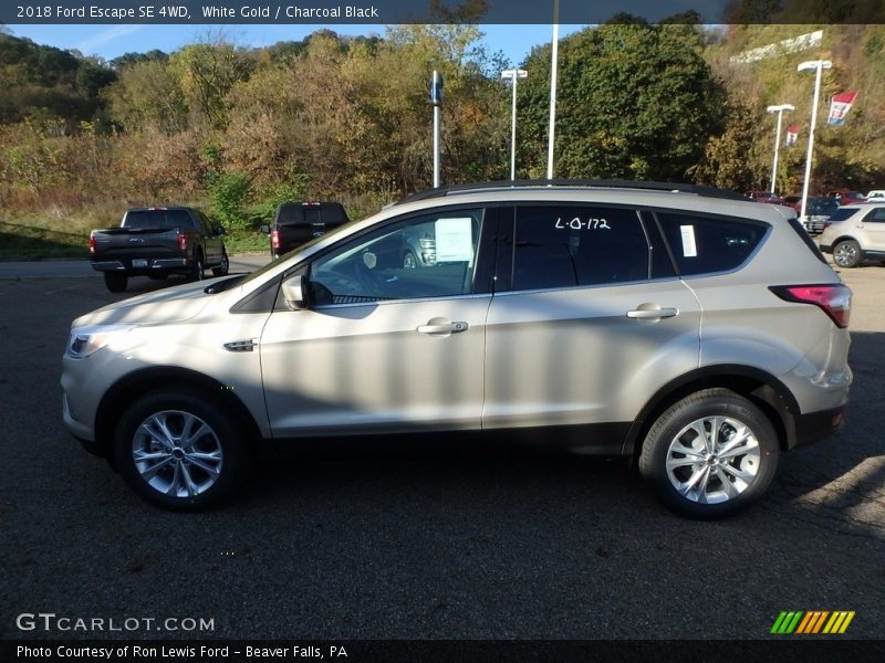 White Gold / Charcoal Black 2018 Ford Escape SE 4WD