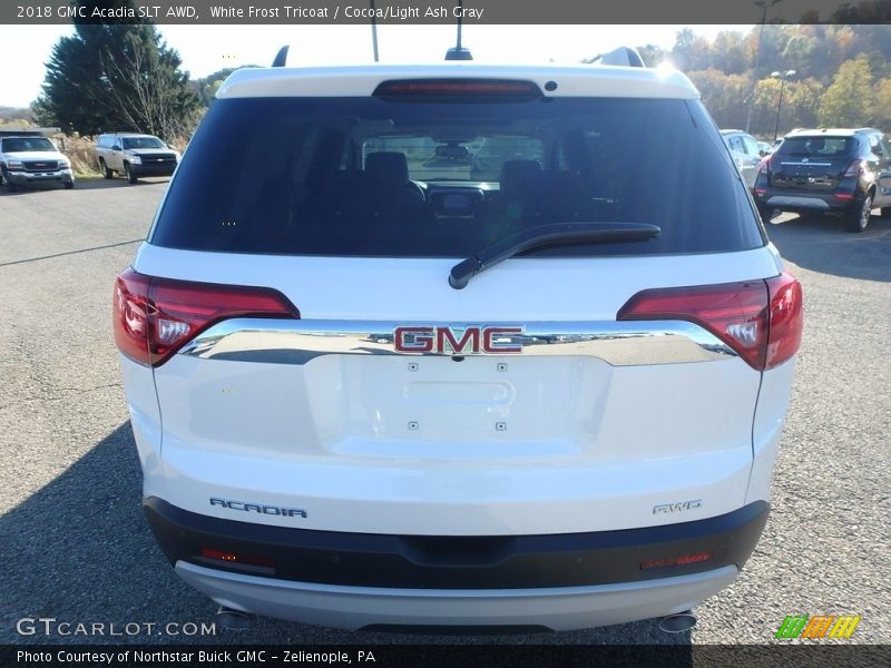 White Frost Tricoat / Cocoa/Light Ash Gray 2018 GMC Acadia SLT AWD
