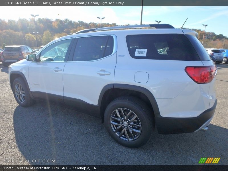 White Frost Tricoat / Cocoa/Light Ash Gray 2018 GMC Acadia SLT AWD