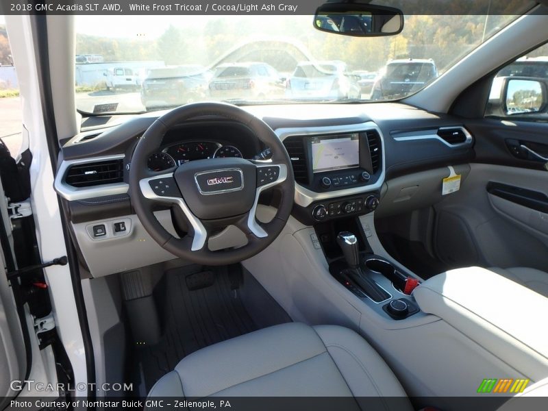 White Frost Tricoat / Cocoa/Light Ash Gray 2018 GMC Acadia SLT AWD