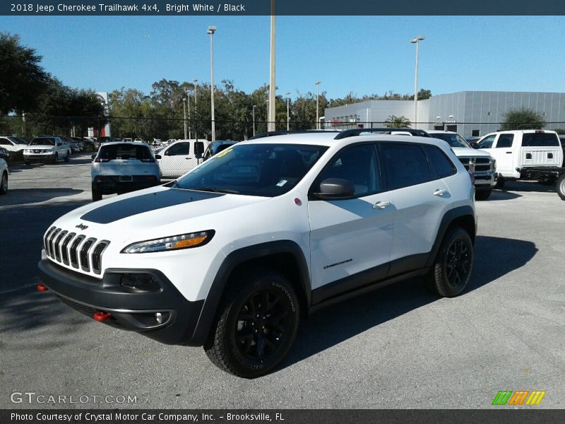 Bright White / Black 2018 Jeep Cherokee Trailhawk 4x4