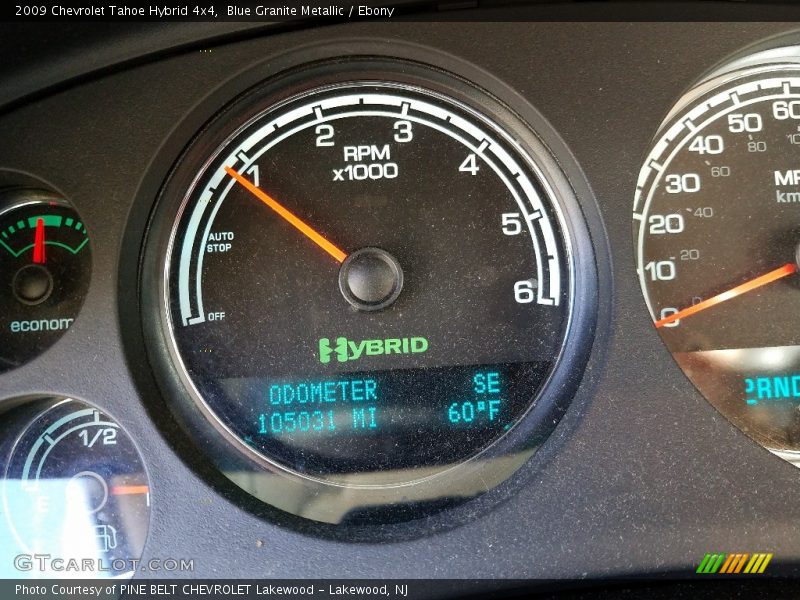 Blue Granite Metallic / Ebony 2009 Chevrolet Tahoe Hybrid 4x4