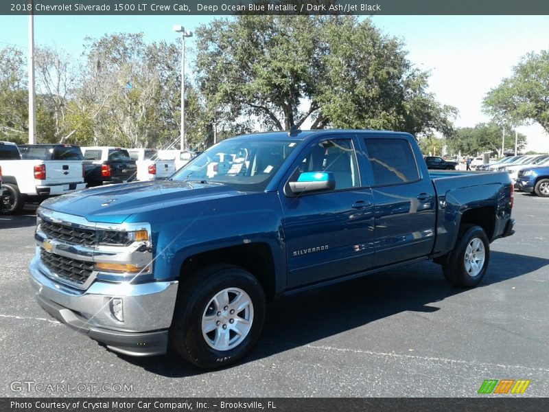 Deep Ocean Blue Metallic / Dark Ash/Jet Black 2018 Chevrolet Silverado 1500 LT Crew Cab
