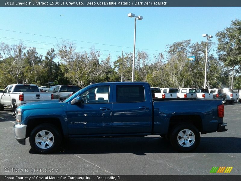 Deep Ocean Blue Metallic / Dark Ash/Jet Black 2018 Chevrolet Silverado 1500 LT Crew Cab