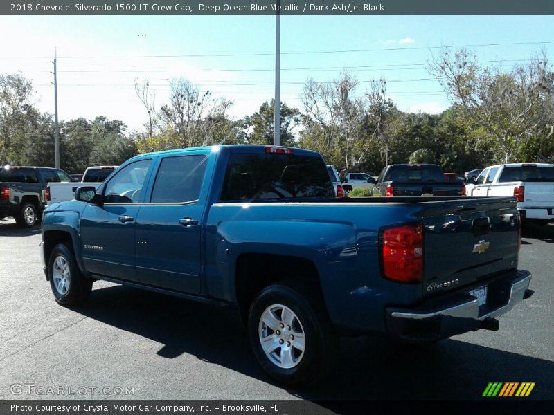 Deep Ocean Blue Metallic / Dark Ash/Jet Black 2018 Chevrolet Silverado 1500 LT Crew Cab