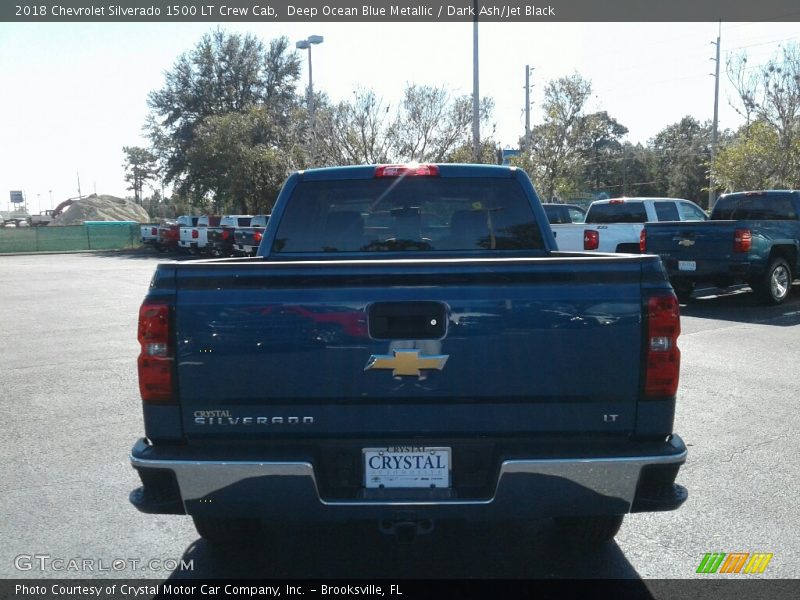 Deep Ocean Blue Metallic / Dark Ash/Jet Black 2018 Chevrolet Silverado 1500 LT Crew Cab