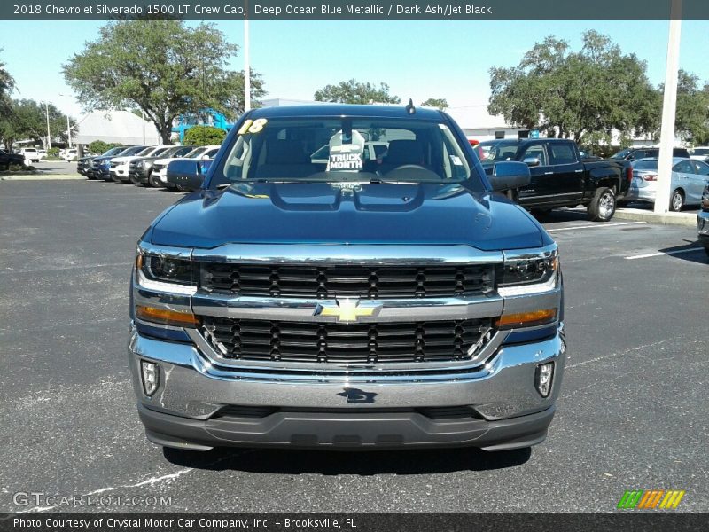 Deep Ocean Blue Metallic / Dark Ash/Jet Black 2018 Chevrolet Silverado 1500 LT Crew Cab
