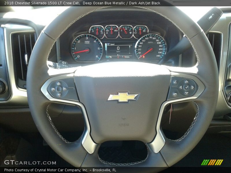 Deep Ocean Blue Metallic / Dark Ash/Jet Black 2018 Chevrolet Silverado 1500 LT Crew Cab