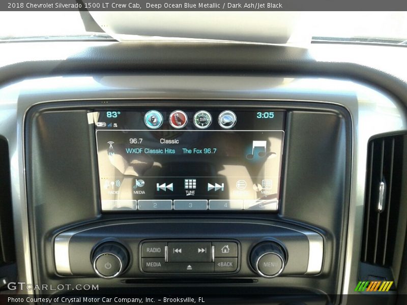 Deep Ocean Blue Metallic / Dark Ash/Jet Black 2018 Chevrolet Silverado 1500 LT Crew Cab