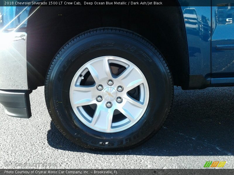 Deep Ocean Blue Metallic / Dark Ash/Jet Black 2018 Chevrolet Silverado 1500 LT Crew Cab