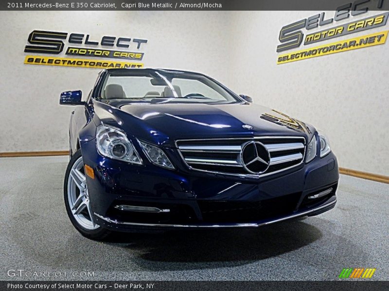 Capri Blue Metallic / Almond/Mocha 2011 Mercedes-Benz E 350 Cabriolet