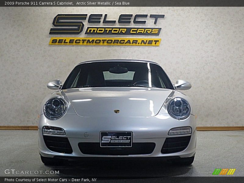 Arctic Silver Metallic / Sea Blue 2009 Porsche 911 Carrera S Cabriolet