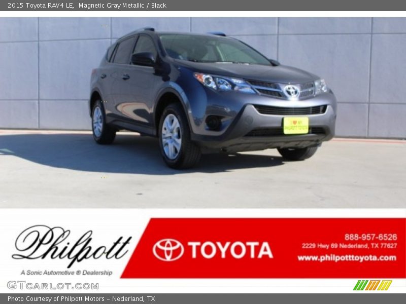 Magnetic Gray Metallic / Black 2015 Toyota RAV4 LE