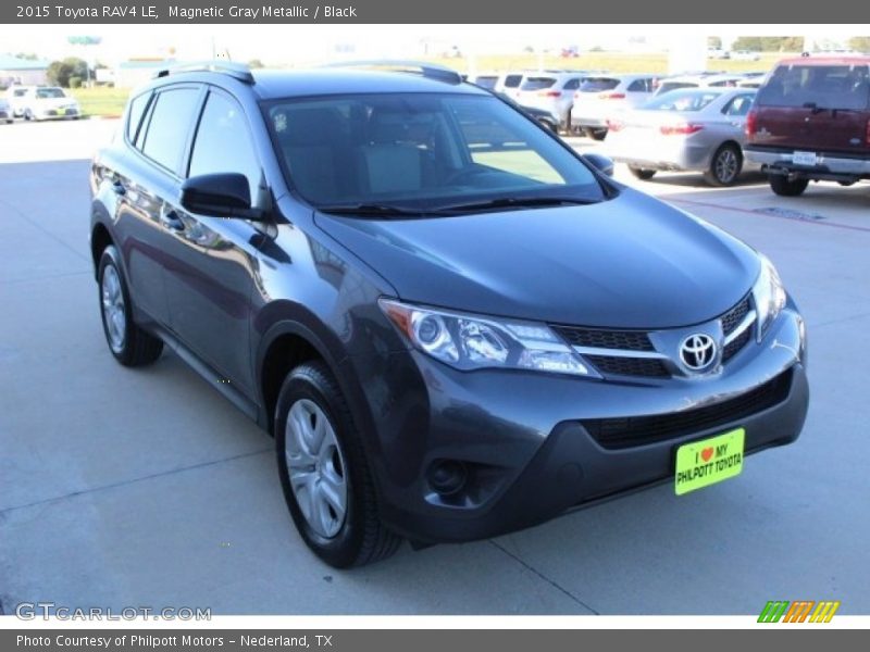 Magnetic Gray Metallic / Black 2015 Toyota RAV4 LE