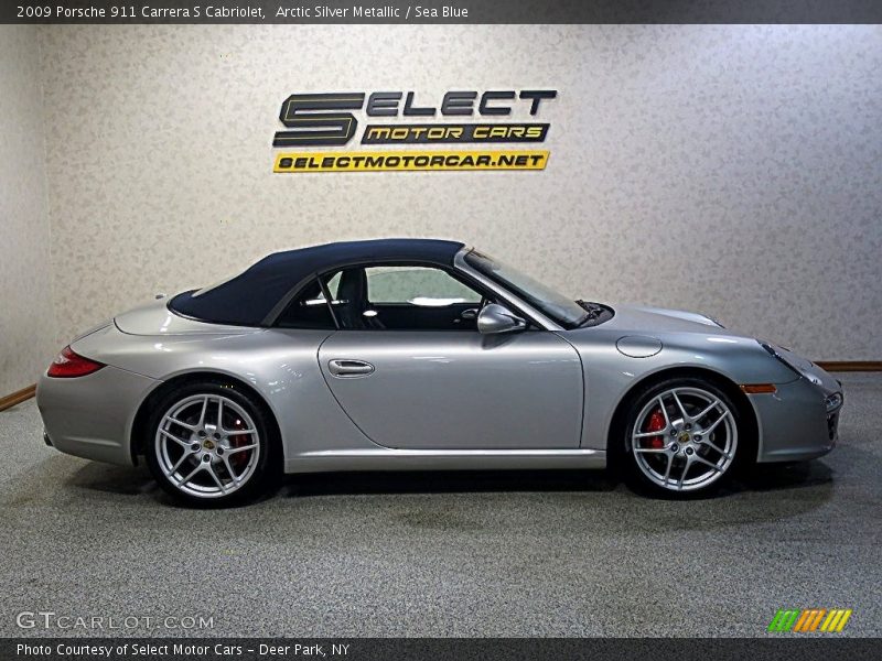 Arctic Silver Metallic / Sea Blue 2009 Porsche 911 Carrera S Cabriolet