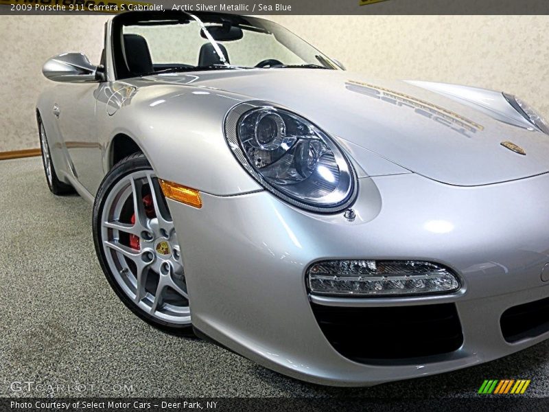 Arctic Silver Metallic / Sea Blue 2009 Porsche 911 Carrera S Cabriolet