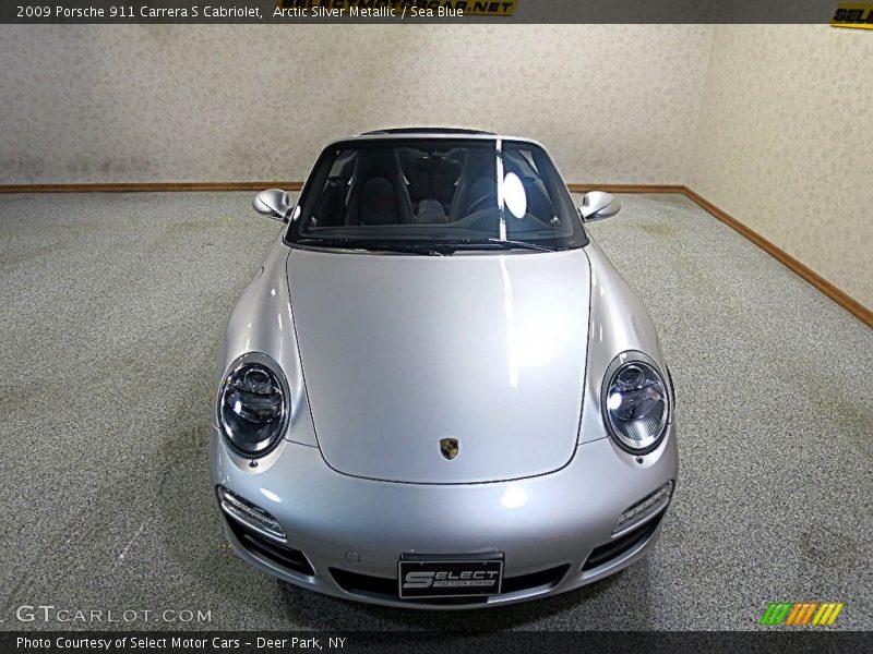 Arctic Silver Metallic / Sea Blue 2009 Porsche 911 Carrera S Cabriolet