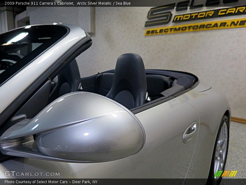 Arctic Silver Metallic / Sea Blue 2009 Porsche 911 Carrera S Cabriolet