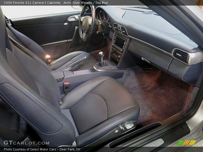 Arctic Silver Metallic / Sea Blue 2009 Porsche 911 Carrera S Cabriolet